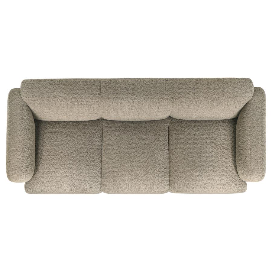 Josephine Fabric Upholstered Round Track Arm Sofa White