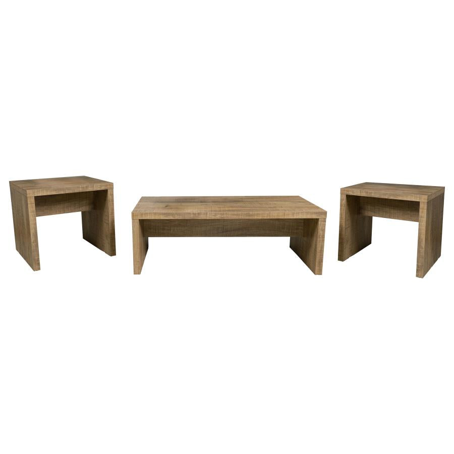 Claire 3-piece Rectangular Coffee and End Table Set Mango