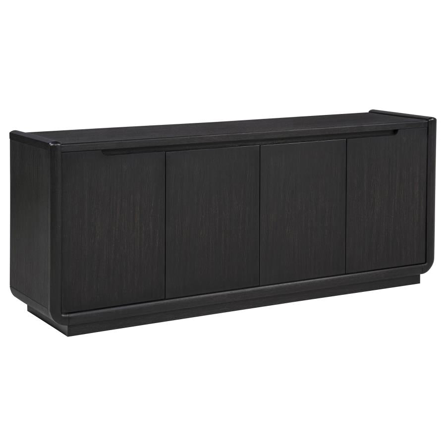 Bianca 72-inch 4-door TV Stand Media Console Burnished Black
