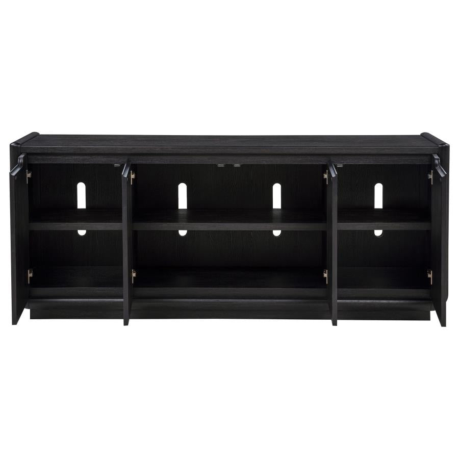Bianca 72-inch 4-door TV Stand Media Console Burnished Black