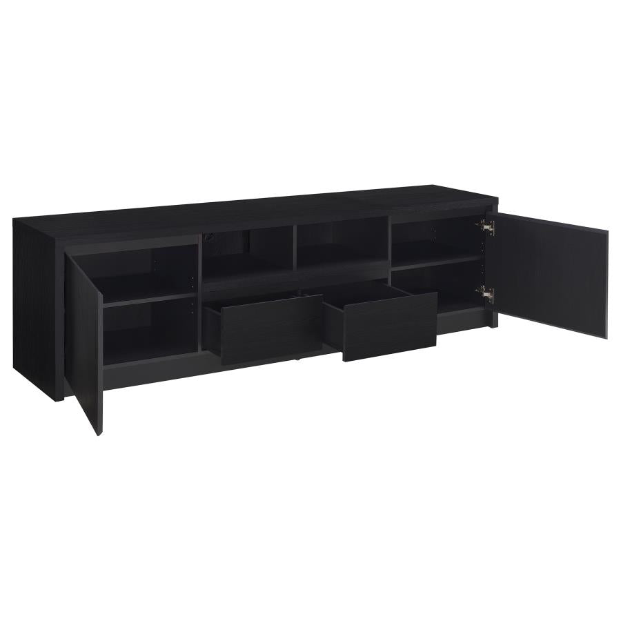 Nikki 78-inch 2-door TV Stand Media Console Black