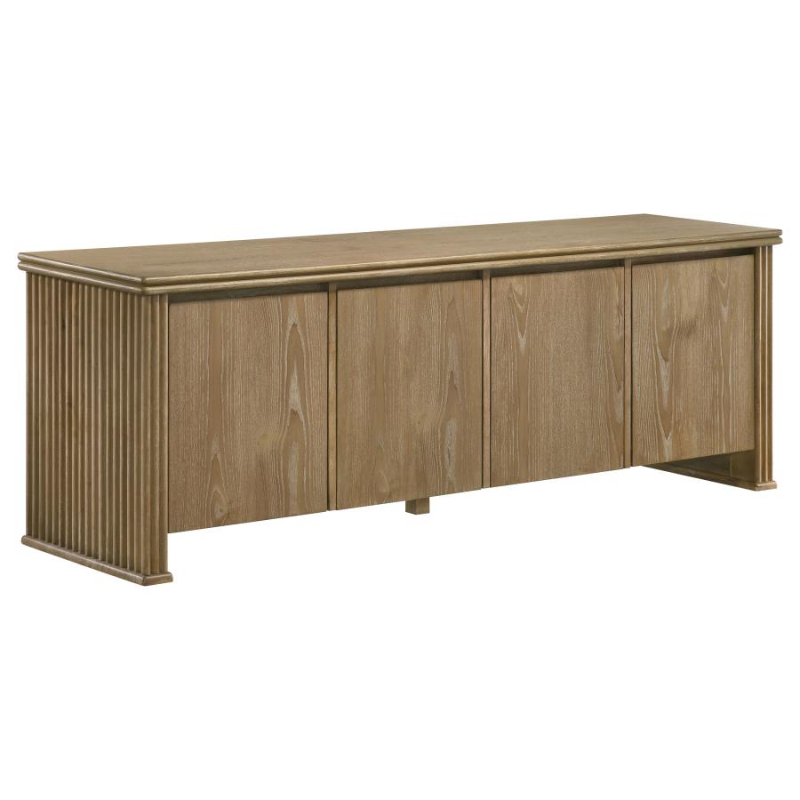 Enzo TV Stand Media Console Distressed Light Brown