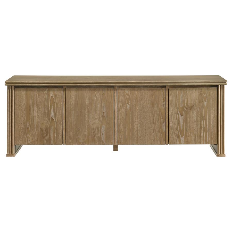 Enzo TV Stand Media Console Distressed Light Brown