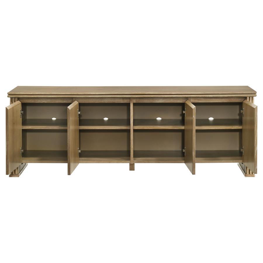Enzo TV Stand Media Console Distressed Light Brown