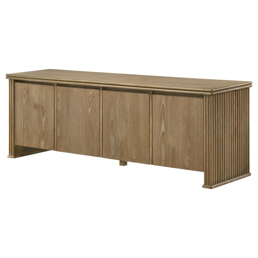 Enzo TV Stand Media Console Distressed Light Brown