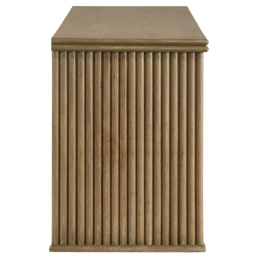 Enzo TV Stand Media Console Distressed Light Brown