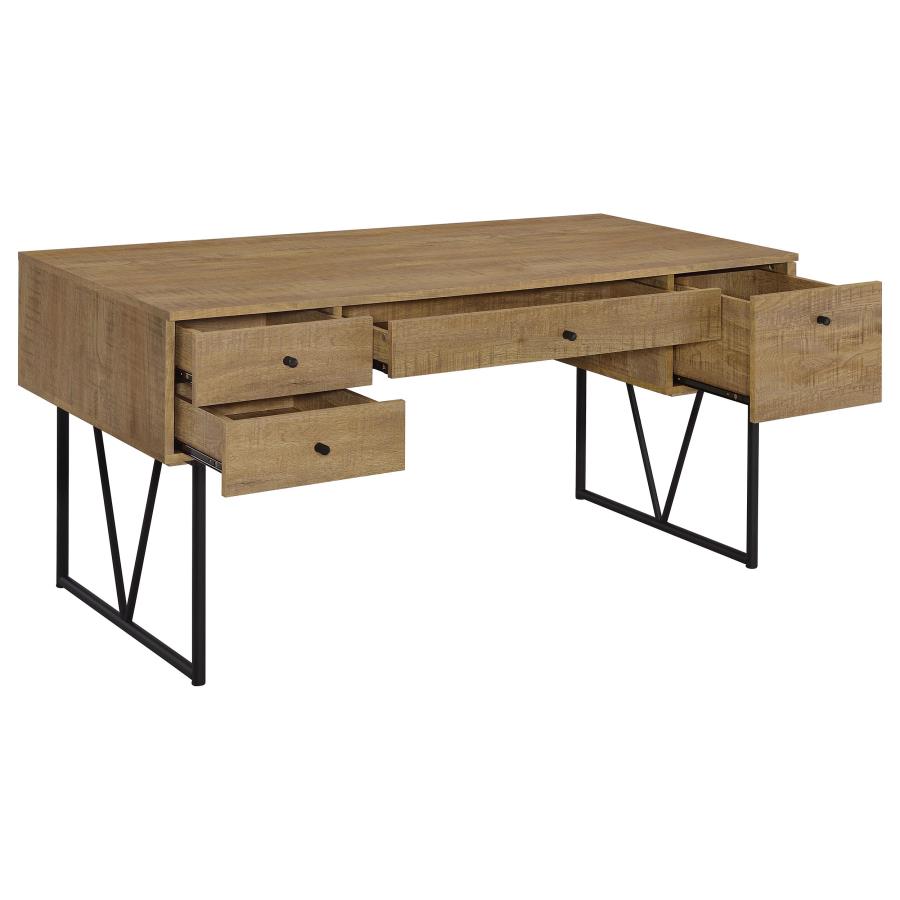 Cora 63-inch 4-drawer Writing Desk Mango