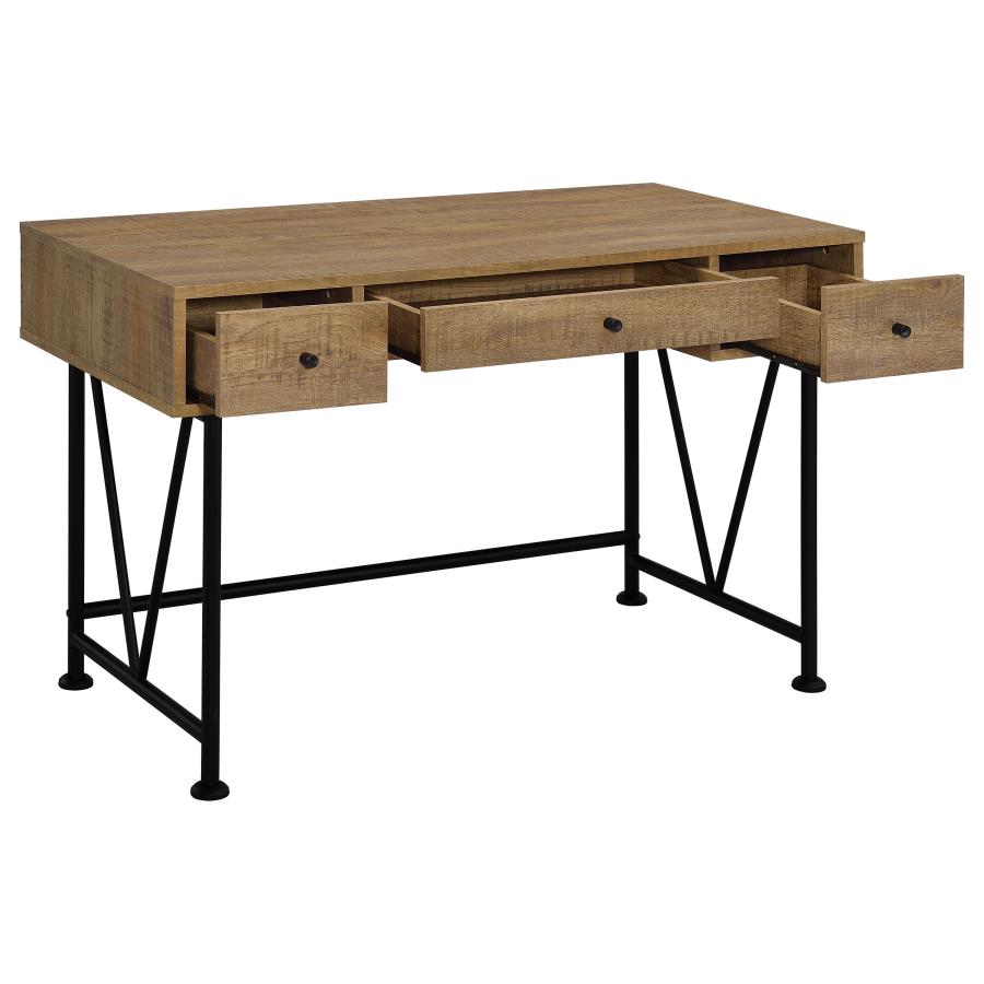 Cora 47-inch 3-drawer Writing Desk Mango