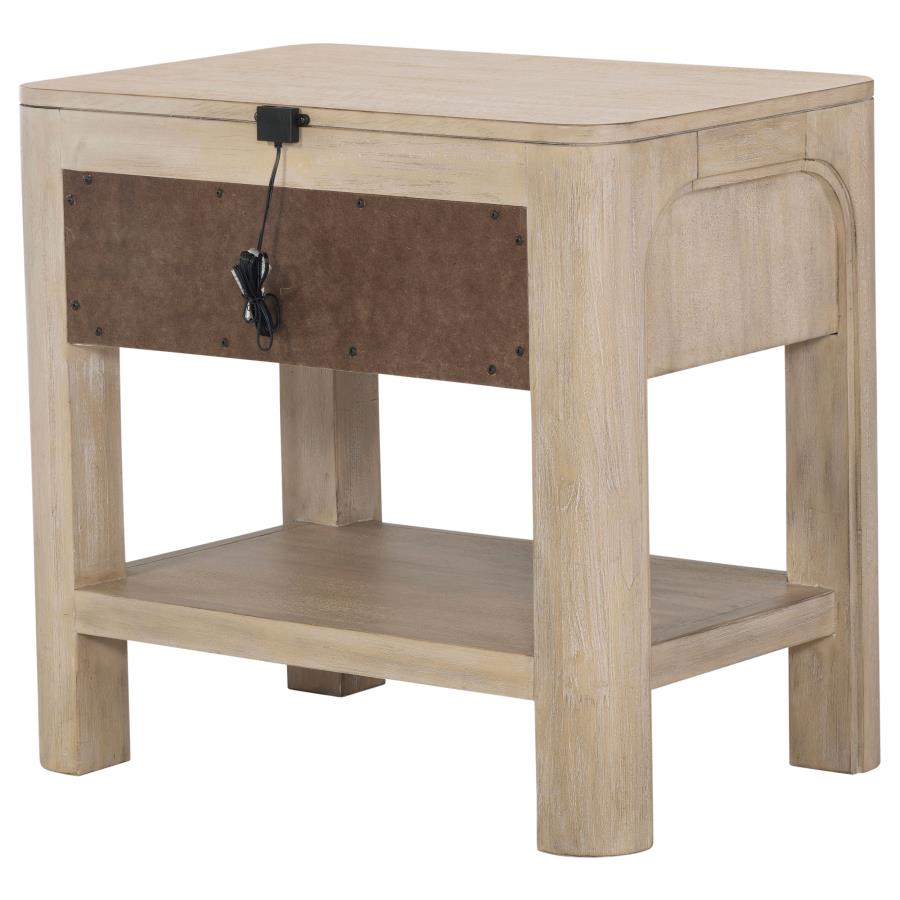 Maria 1-drawer Nightstand Weathered Mango