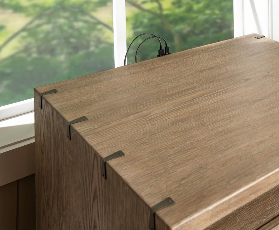 Angelica Weathered Oak Nightstand