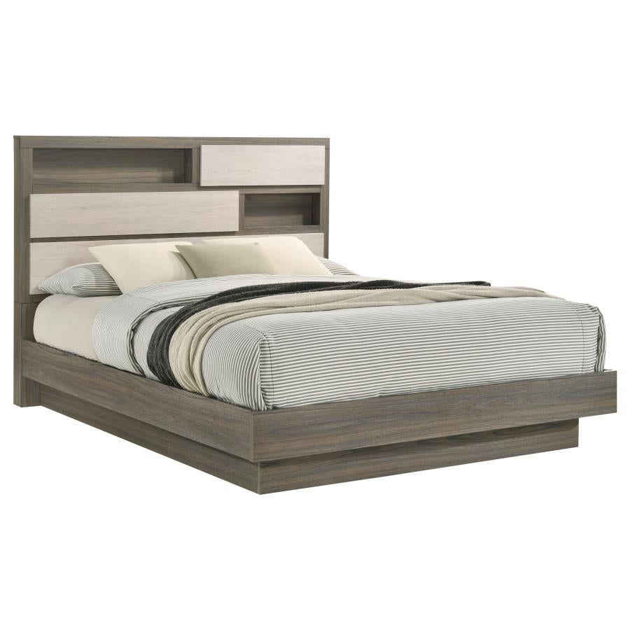 Alondra Panel Bed Bookcase Headboard