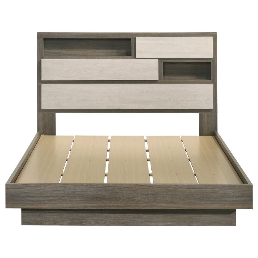 Alondra Panel Bed Bookcase Headboard