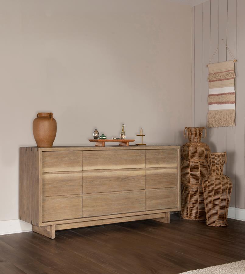 Angelica Weathered Oak 9-drawer Dresser