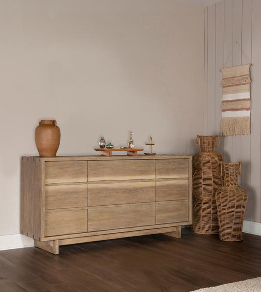 Angelica Weathered Oak 9-drawer Dresser