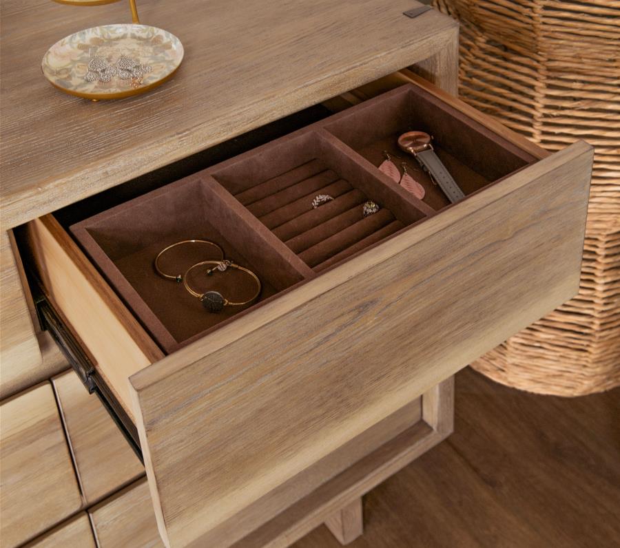Angelica Weathered Oak 9-drawer Dresser