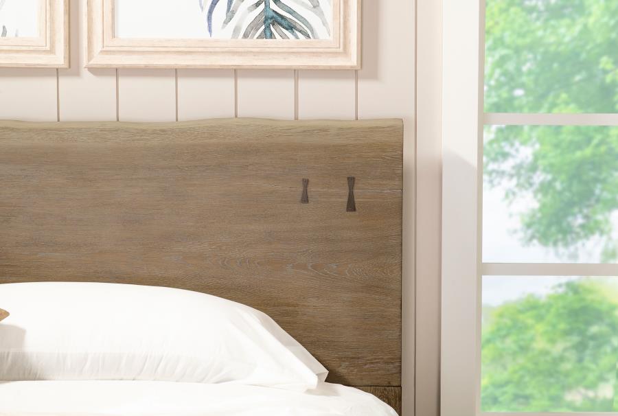 Angelica Weathered Oak Platform Bed