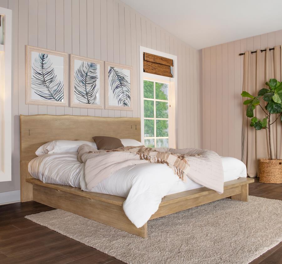 Angelica Weathered Oak Platform Bed