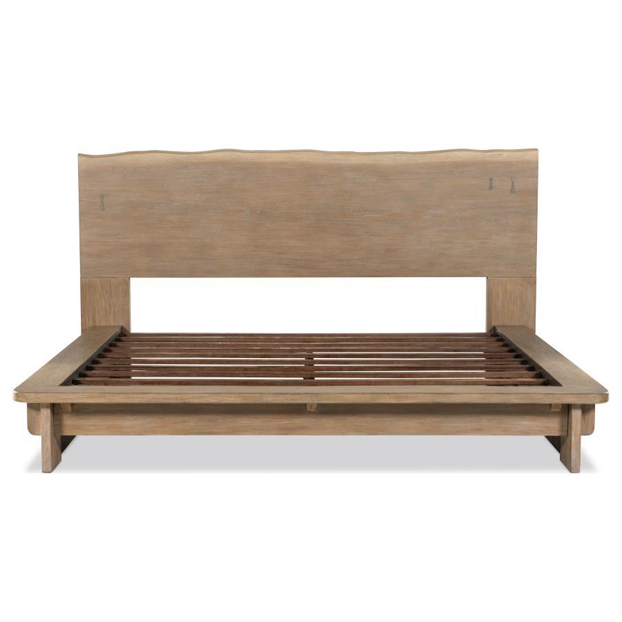 Angelica Weathered Oak Platform Bed