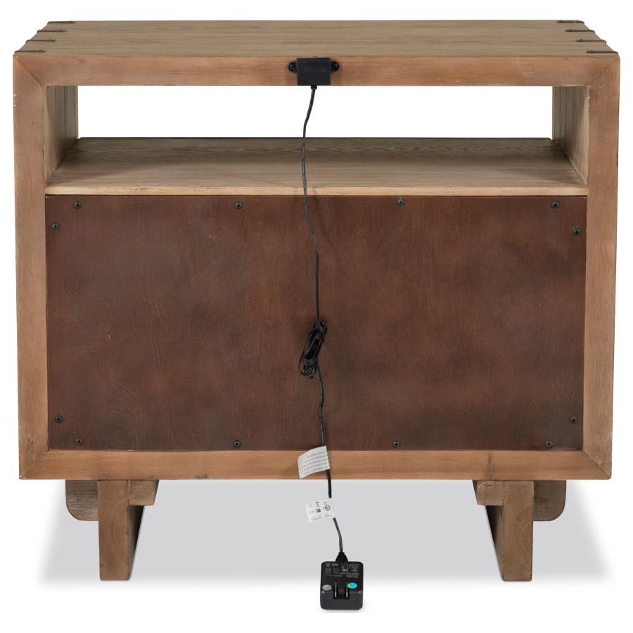 Angelica Weathered Oak Nightstand