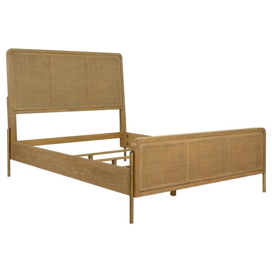 Diana Rattan Panel Bed Sand Wash