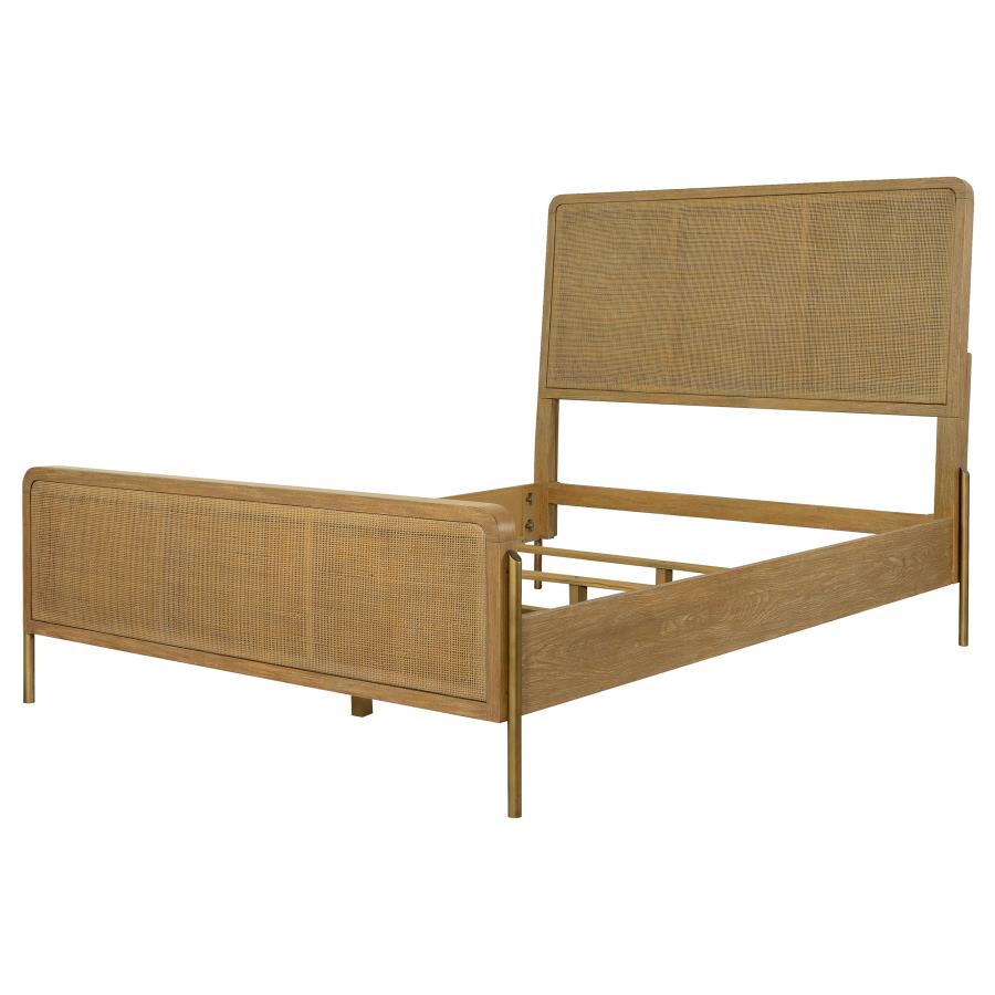 Diana Rattan Panel Bed Sand Wash