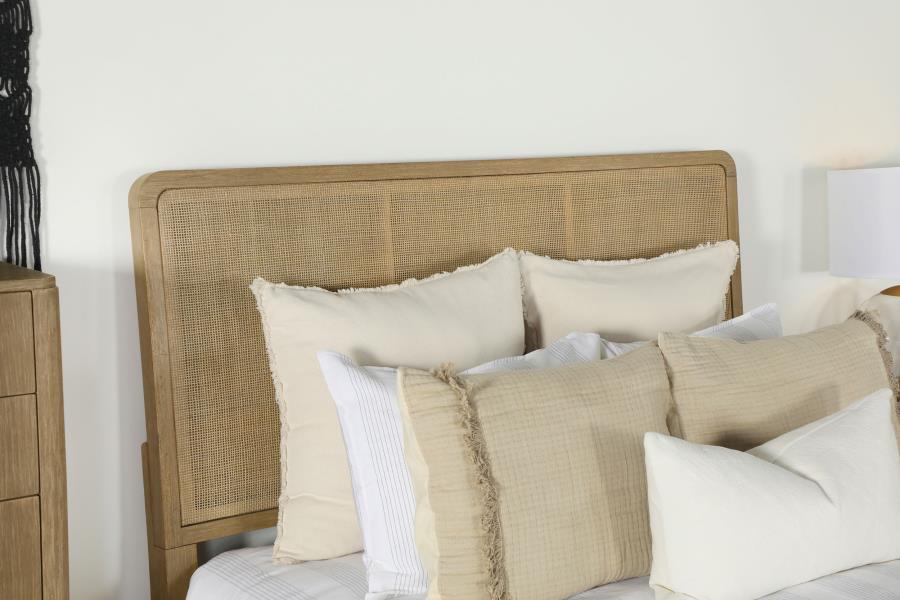 Diana Rattan Panel Bed Sand Wash