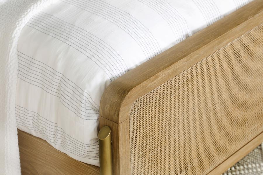 Diana Rattan Panel Bed Sand Wash