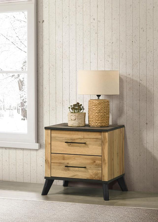 Tara 2-drawer Nightstand Natural Pine