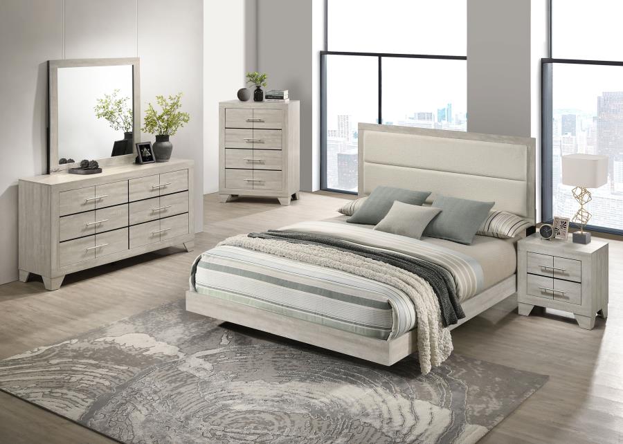 Tracy 5 Piece Bedroom Set Rustic Cream