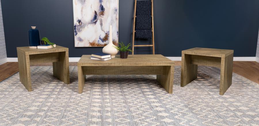 Claire 3-piece Rectangular Coffee and End Table Set Mango