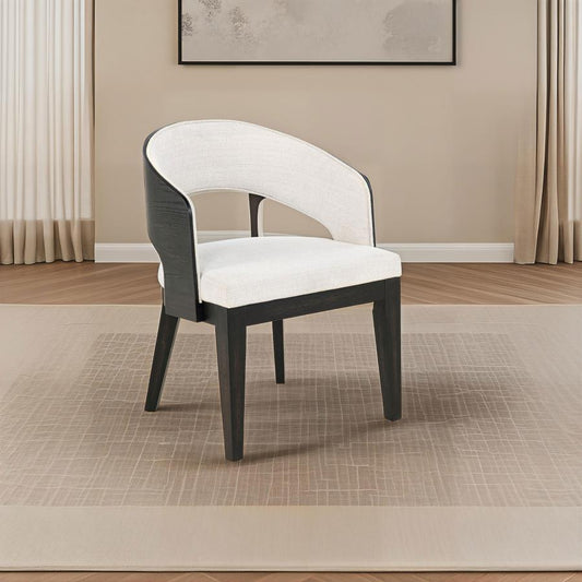 Bianca Burnished Black Curved Chair