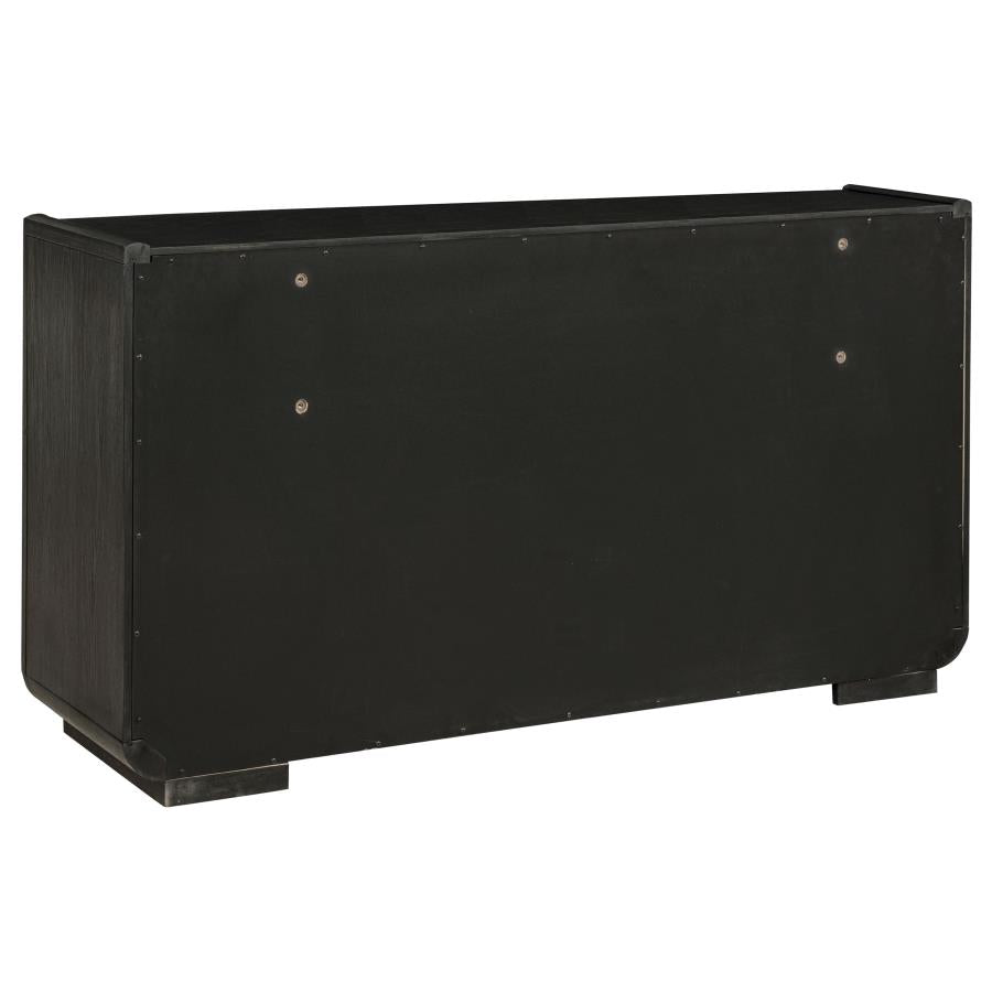 Bianca 8-drawer Burnished Black Dresser