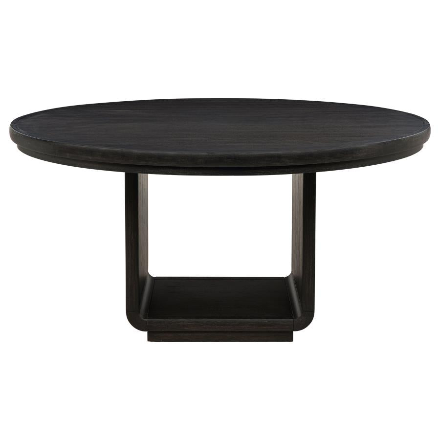 Bianca Burnished Black Round Table