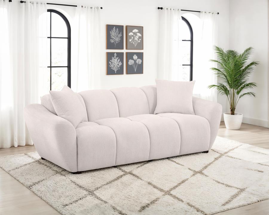 Brielle Chenille Upholstered Splayed Arm Sofa