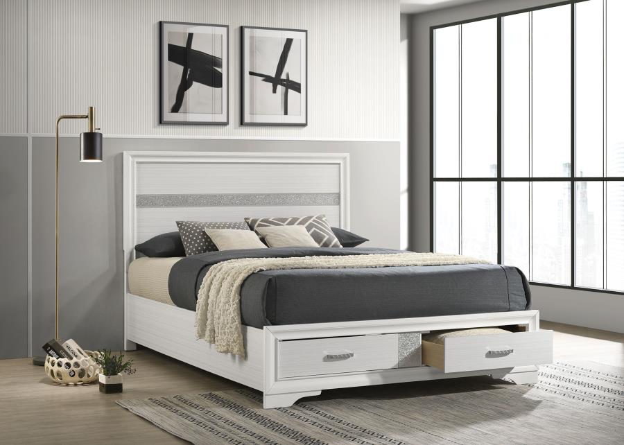 Brittany White Storage Bed