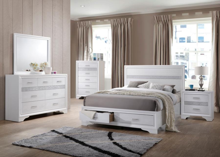 Brittany White Storage Bed