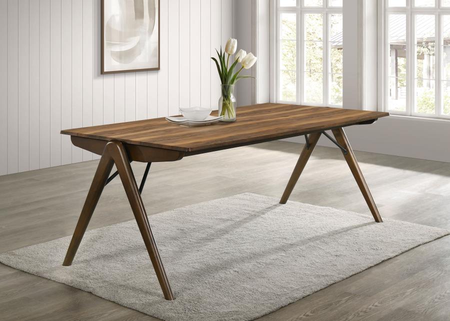 Ella Smart Top Rectangular Dining Table Sheesham and Brown