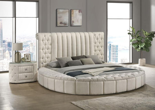 Camille Upholstered Round Storage Bed