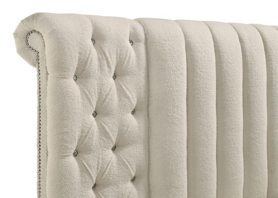 Camille Upholstered Round Storage Bed