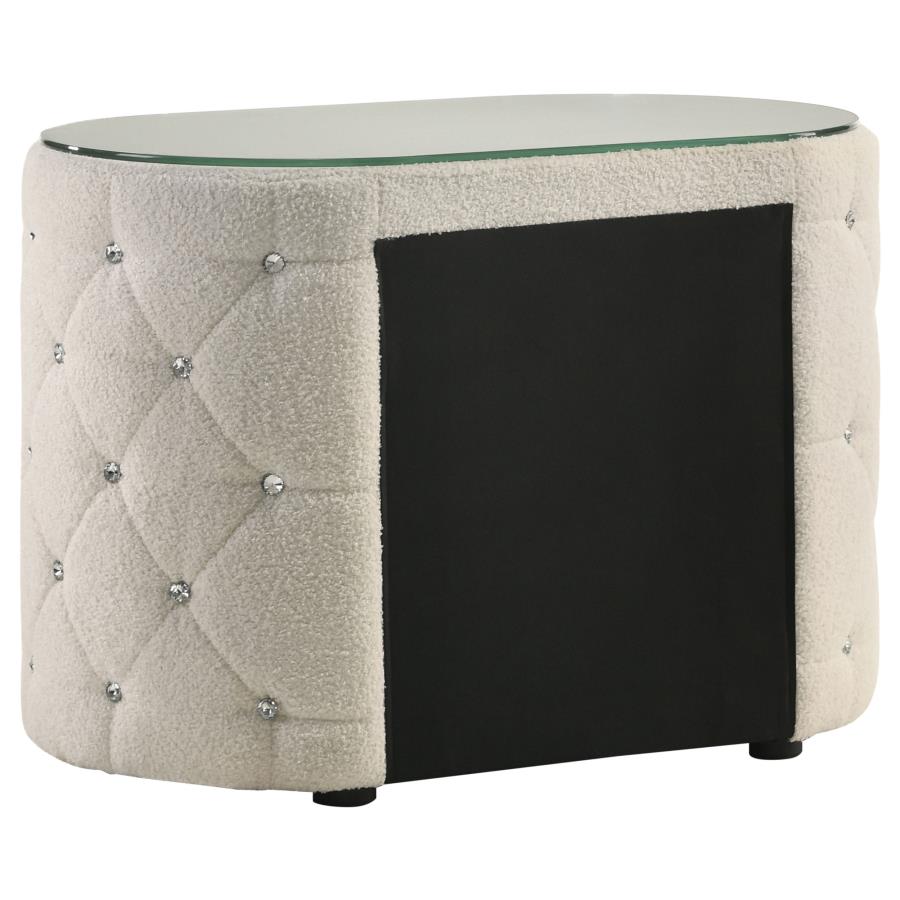 Camille Upholstered 2-drawer Nightstand