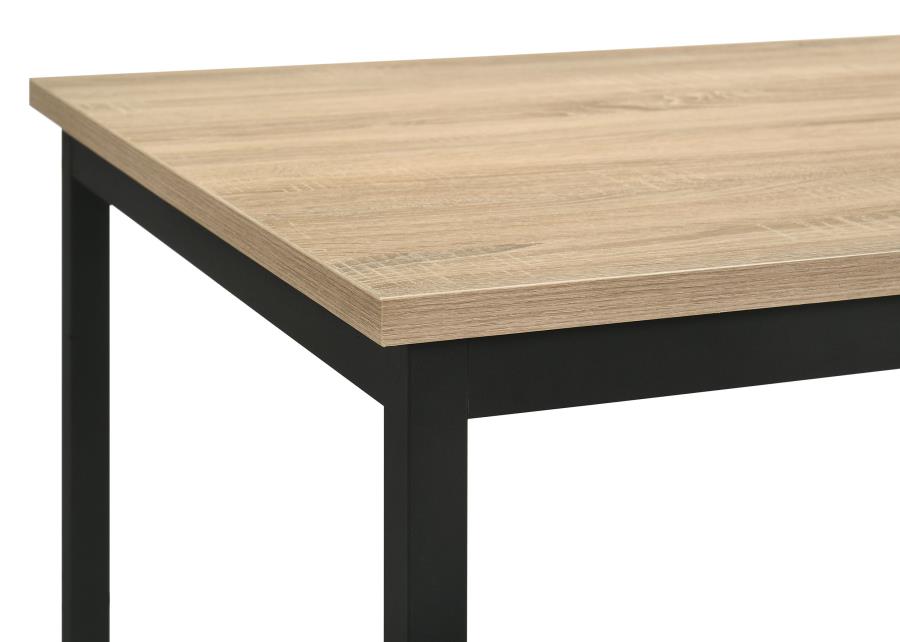 Carla 5-Piece Rectangular Table Greige Oak