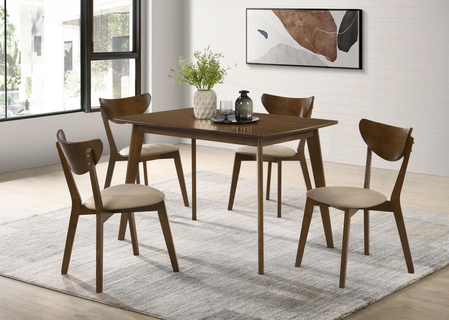 Carrie 5-Piece Rectangular Dining Set Chestnut