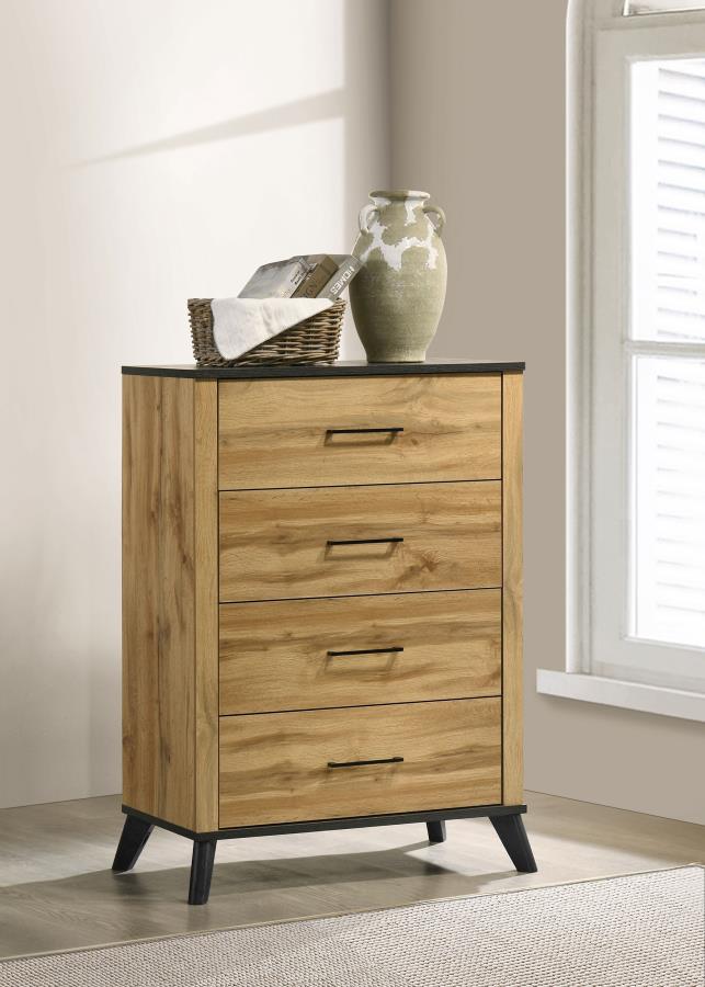 Tara 4-drawer Chest Natural Pine