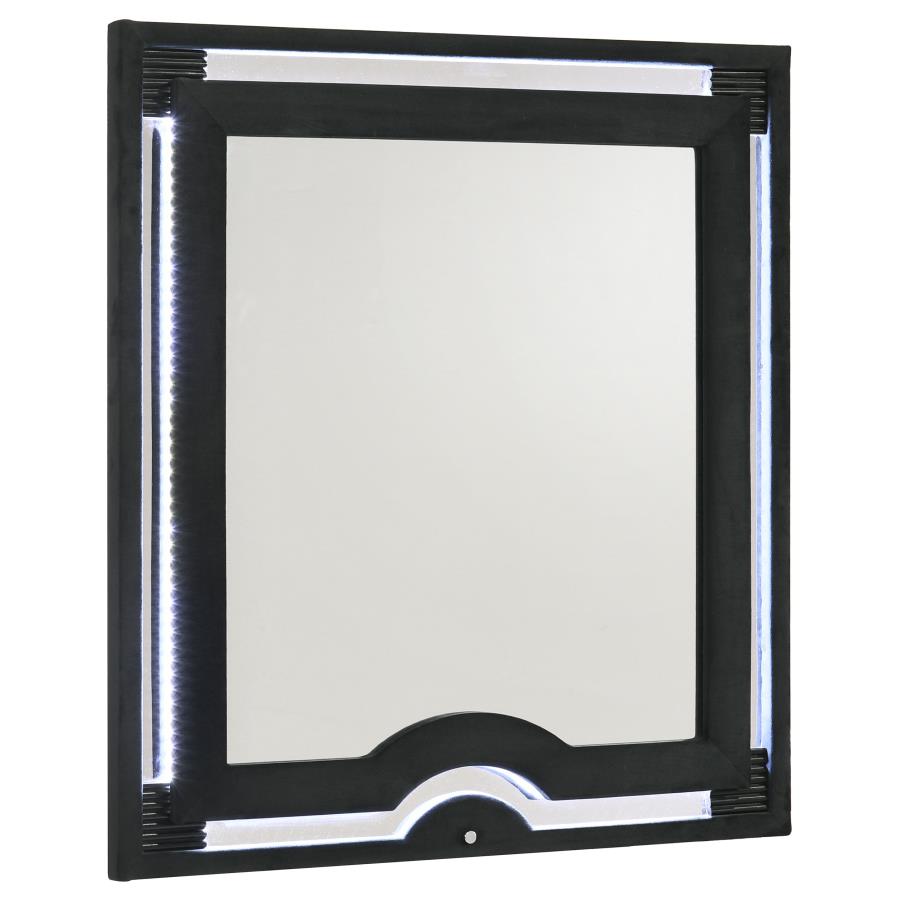 Celine Velvet Upholstered LED Dresser Mirror