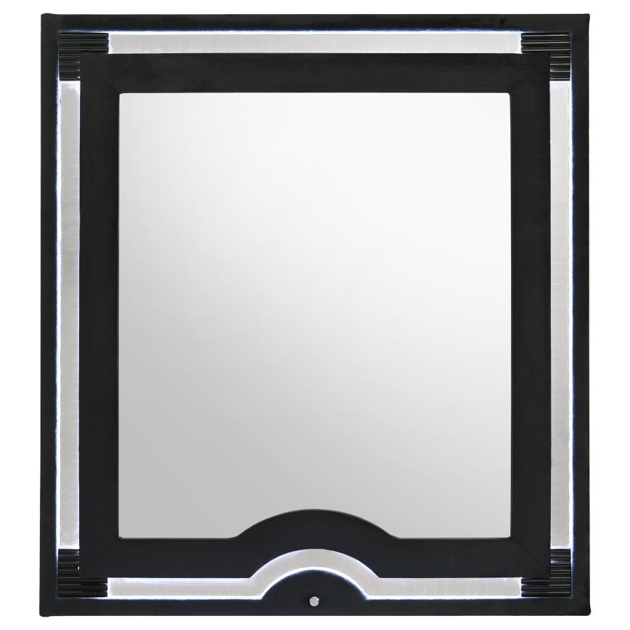 Celine Velvet Upholstered LED Dresser Mirror