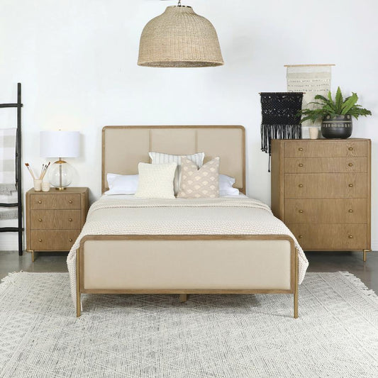 Diana Panel Bed Cream Upholstery