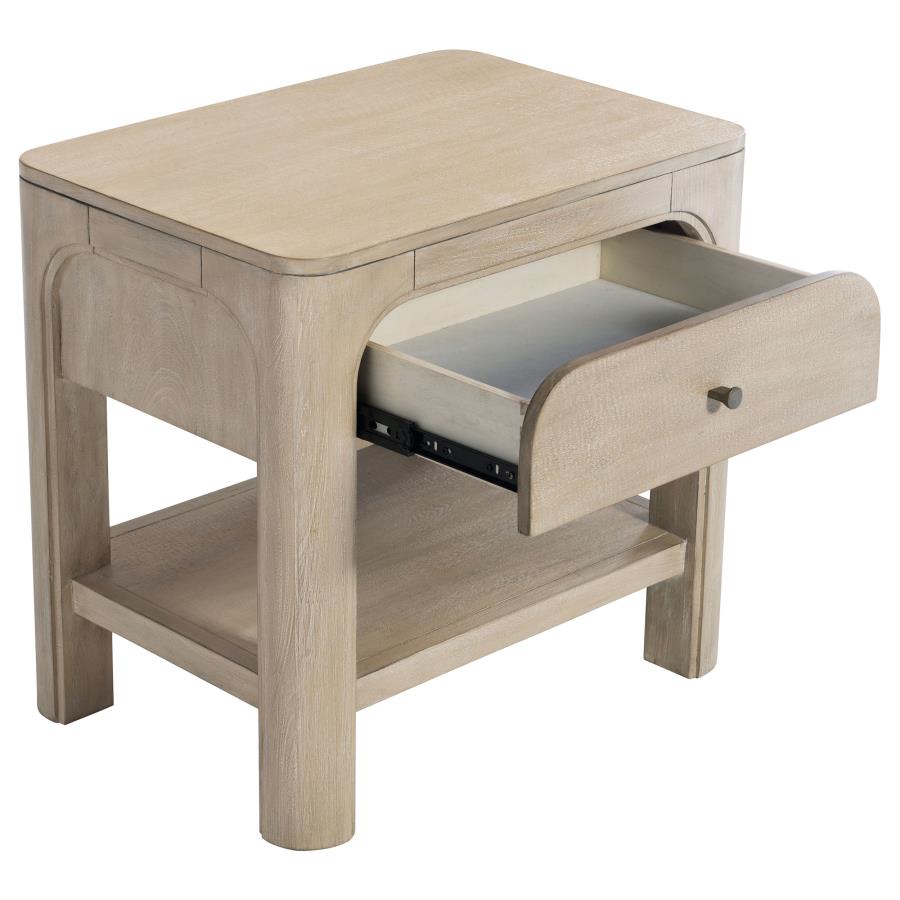 Maria 1-drawer Nightstand Weathered Mango