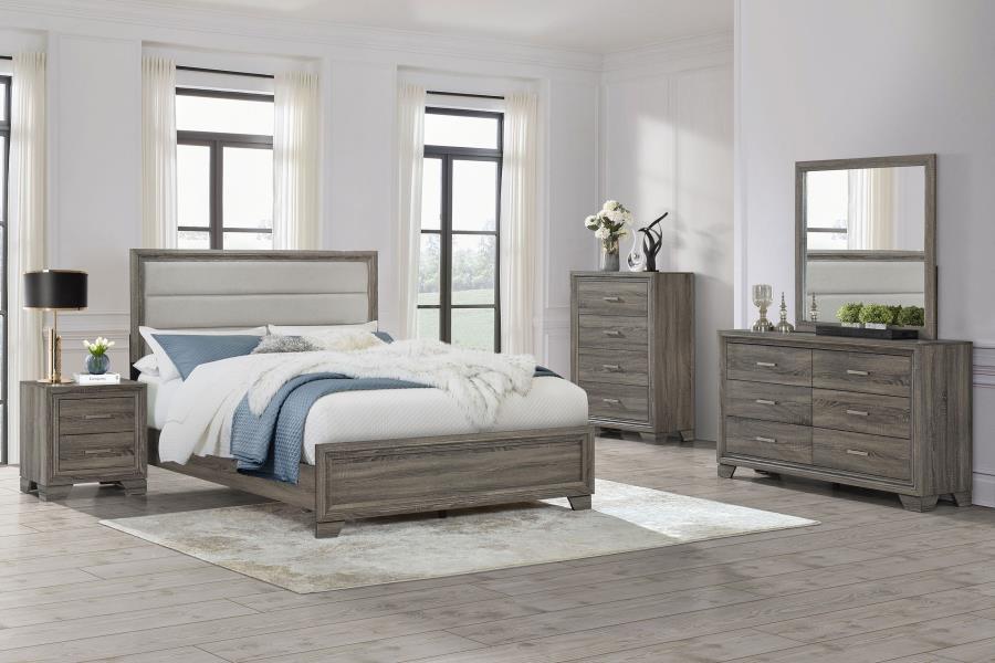 Khloe 5 Piece Bedroom Set Brown Oak