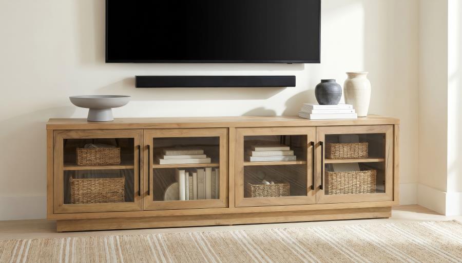 Gina Golden Oak 4-Door TV Stand