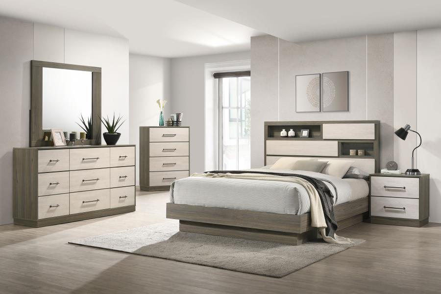 Alondra 5-Piece Bedroom Set Grey Oak